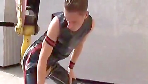 Shaky brunette hair with a dildo fucks